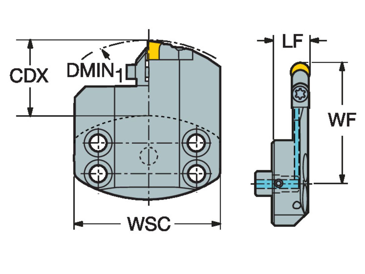 COROMANT T-Max Schneidkopf zum Drehen SL70-CRDCL-35-09