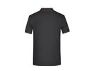 JN Men's Polo Stripe JN728 black/red, Größe XXL