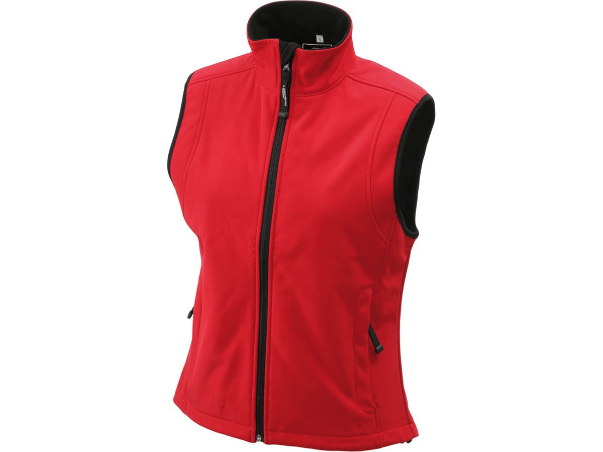 JN Ladies Softshell Vest JN138 95%PES/5%EL, red, Größe S