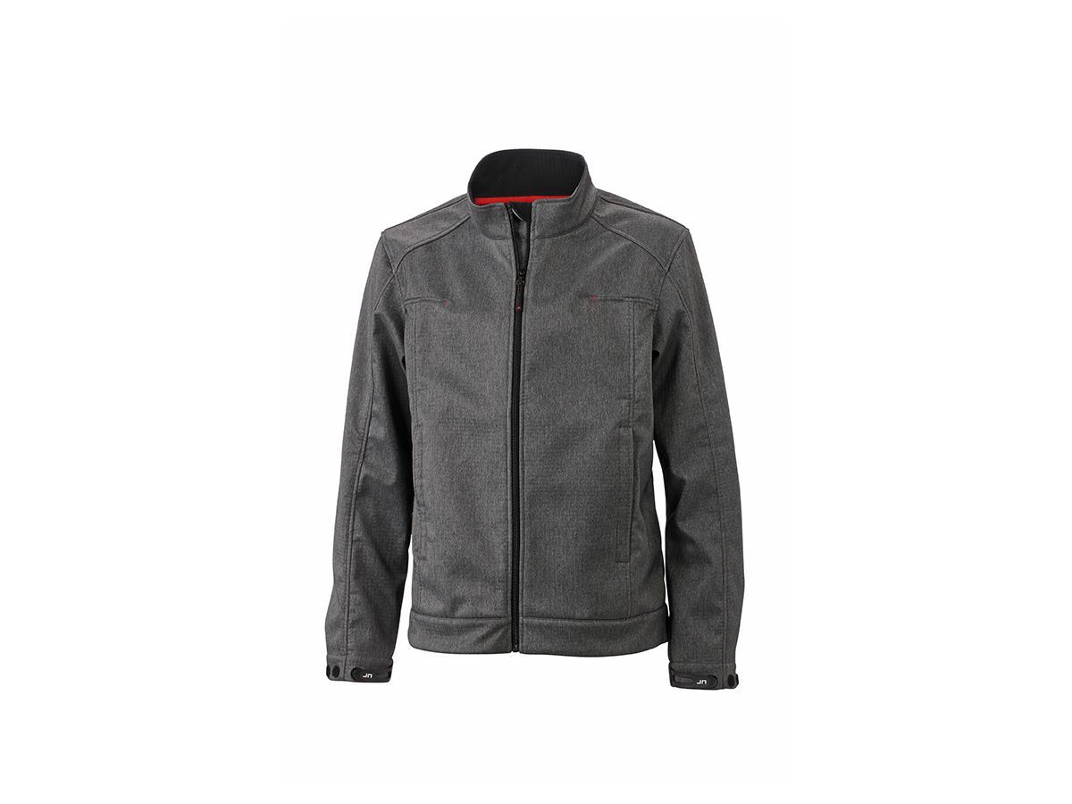 JN Mens Softshell Jacket JN1088 96%PES/4%EL, dark-melange, Größe 2XL