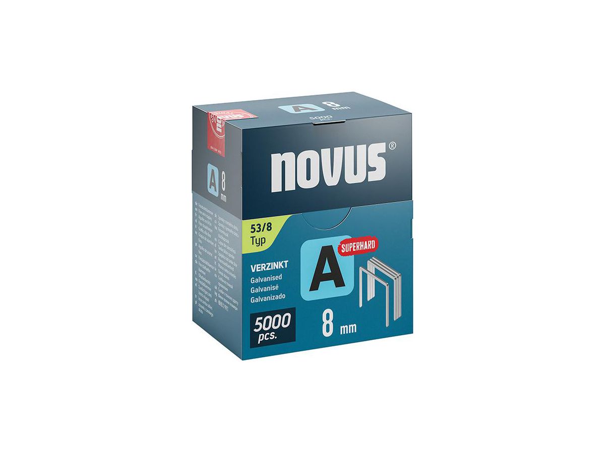 NOVUS Feindrahtklammer A Typ 53/8 mm ST, VE 5000