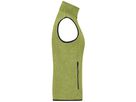 JN Men's Knitted Fleece Vest JN774 kiwi-melange/royal, Größe S