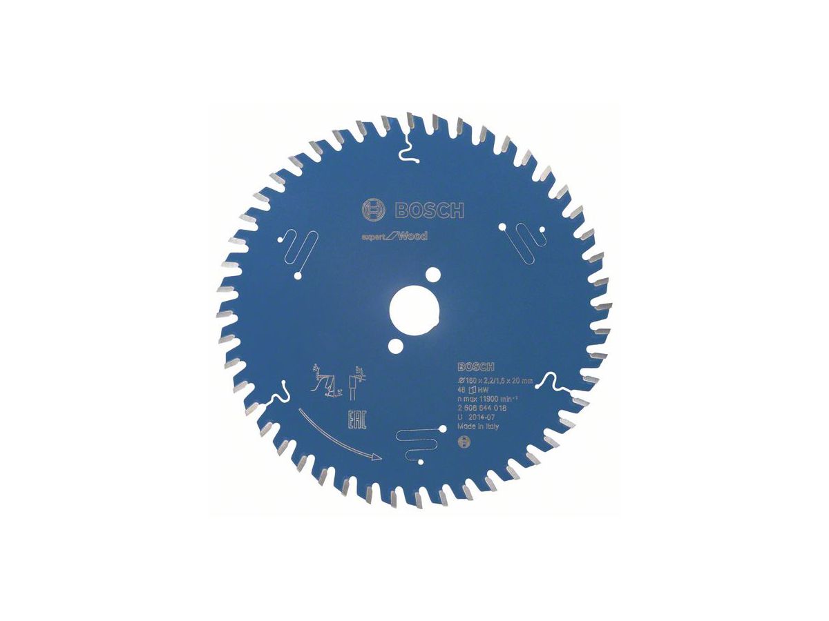 Bosch Kreissägeblatt Expert for Wood, 160x20x2,2 mm, 48Z, 2608644018