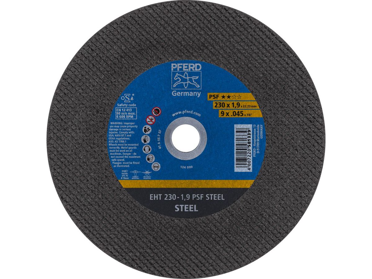 PFERD Trennschleifscheibe PS-Forte EHT 230-1,9 A 46 P PSF/22,23