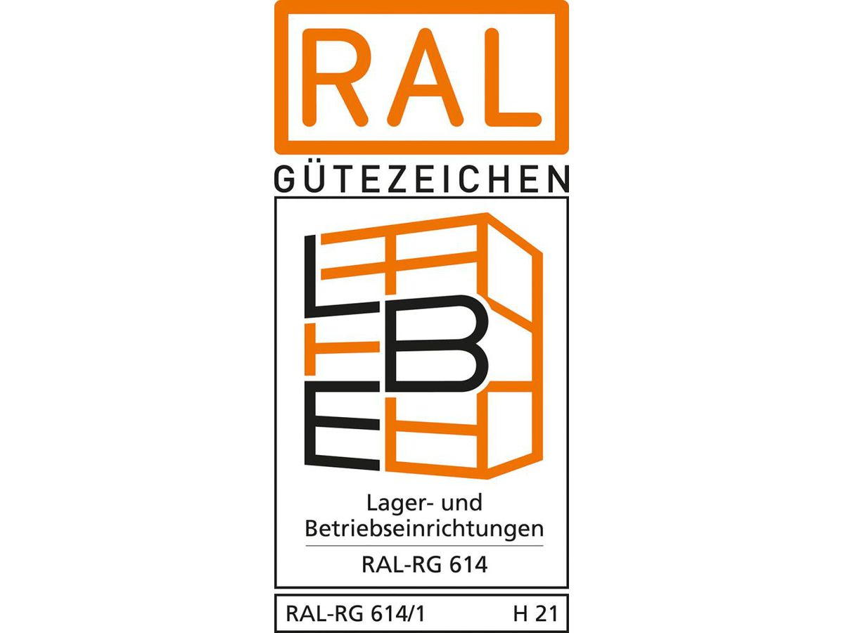 META Clip-Fachbodenregal S3 CLIP 150 GR 2000 x 1300 x 600 vzk. kpl. 5 Böden
