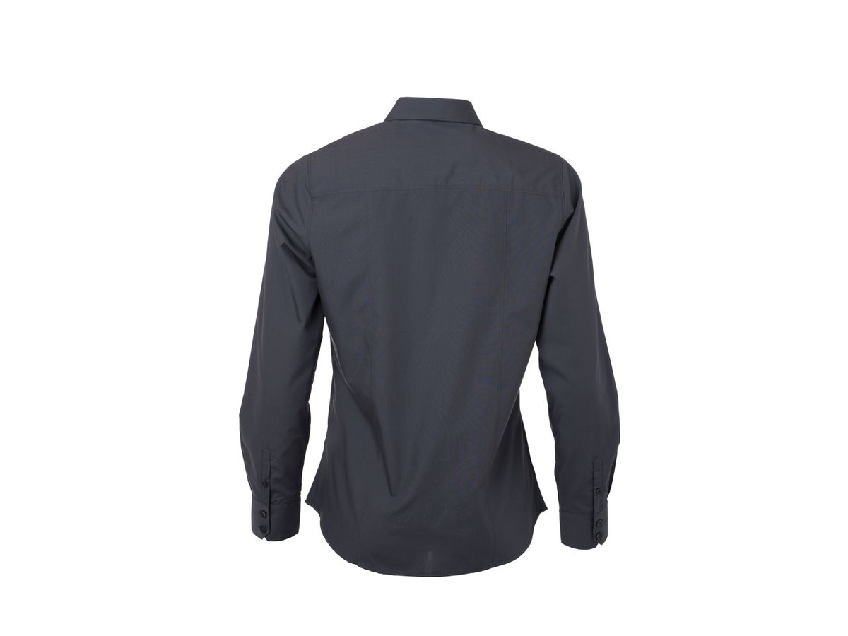 JN Ladies' Shirt Longsleeve Poplin JN677 carbon, Größe 3XL