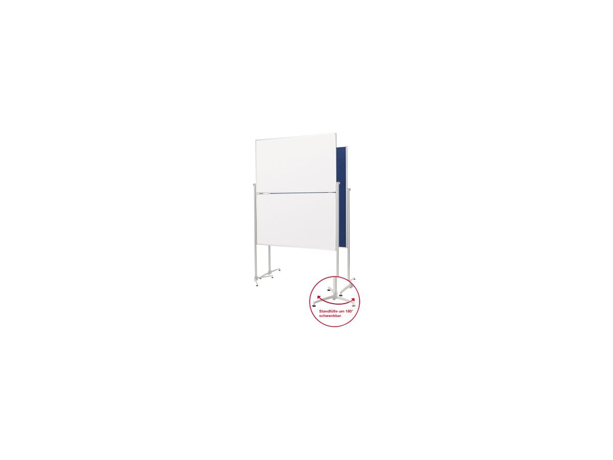 magnetoplan Moderationstafel 1151303 klappbar Filz blau