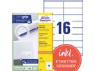 Avery Zweckform Universaletikett 3423 105x35mm weiß 1.600 St./Pack.