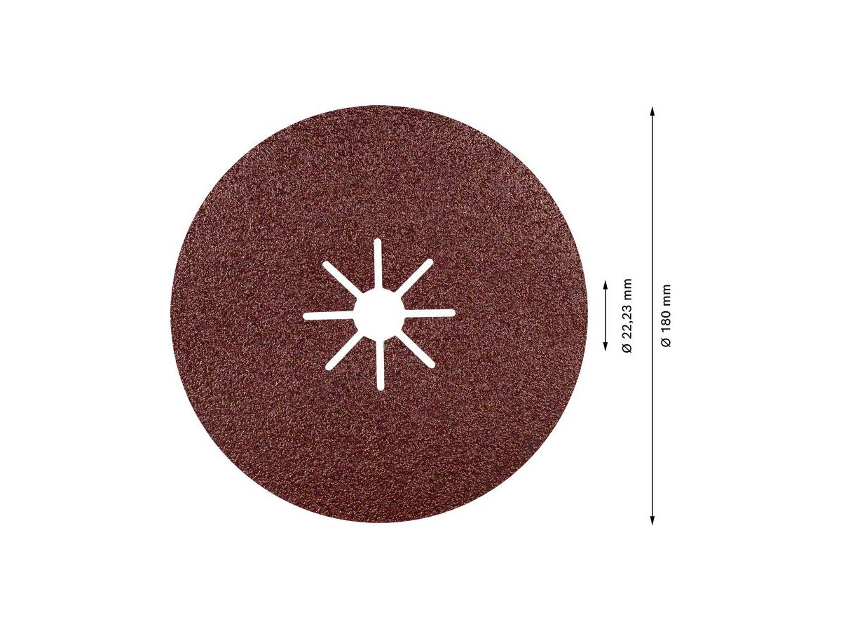 BOSCH Fiberscheibe R781 EXPERT 180 mm, K60, VE 25