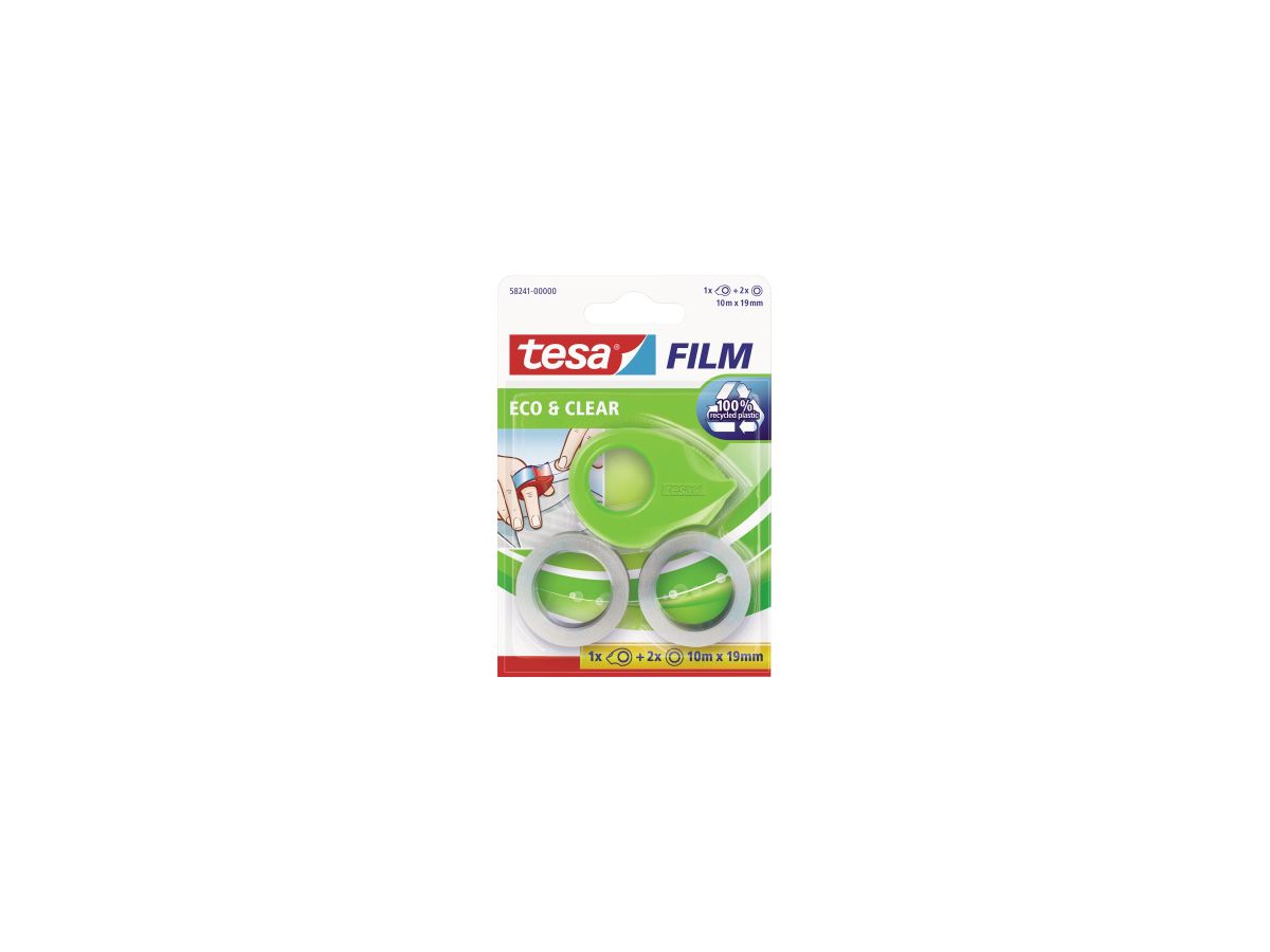 tesa Handabroller ecoLogo 58241-00000-00 grün +Klebefilm