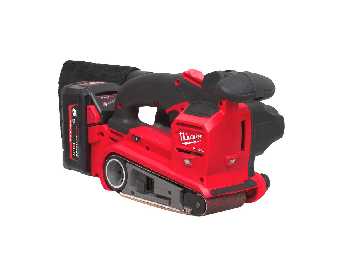 MILWAUKEE Akku-Bandschleifer M18FBTS75-502X, 2x18V/5,0Ah, Ladegerät