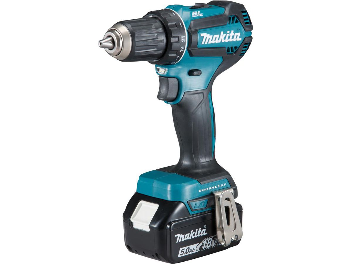MAKITA Akku-Bohrschrauber 18V DDF485RTJ, 2x5,0 Ah, MAKPAC2