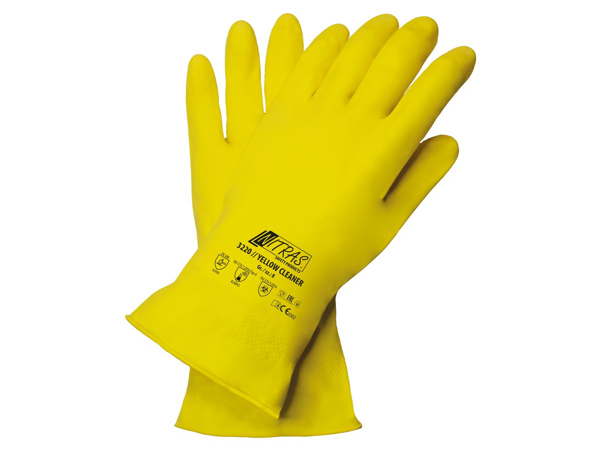 HAUSHALTSHANDSCHUH gute Passform gelb velourisiert,Lebensmittelgeeignet