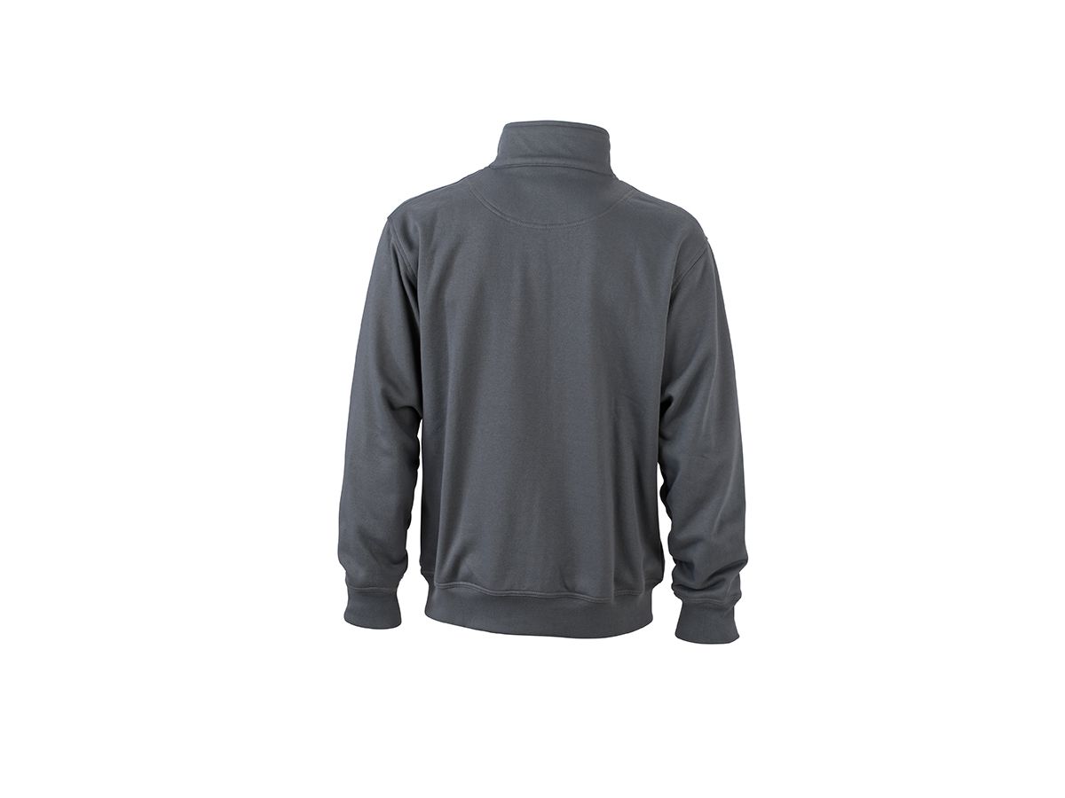 JN Workwear Sweat Jacket JN836 70%BW/30%PES, carbon, Größe L