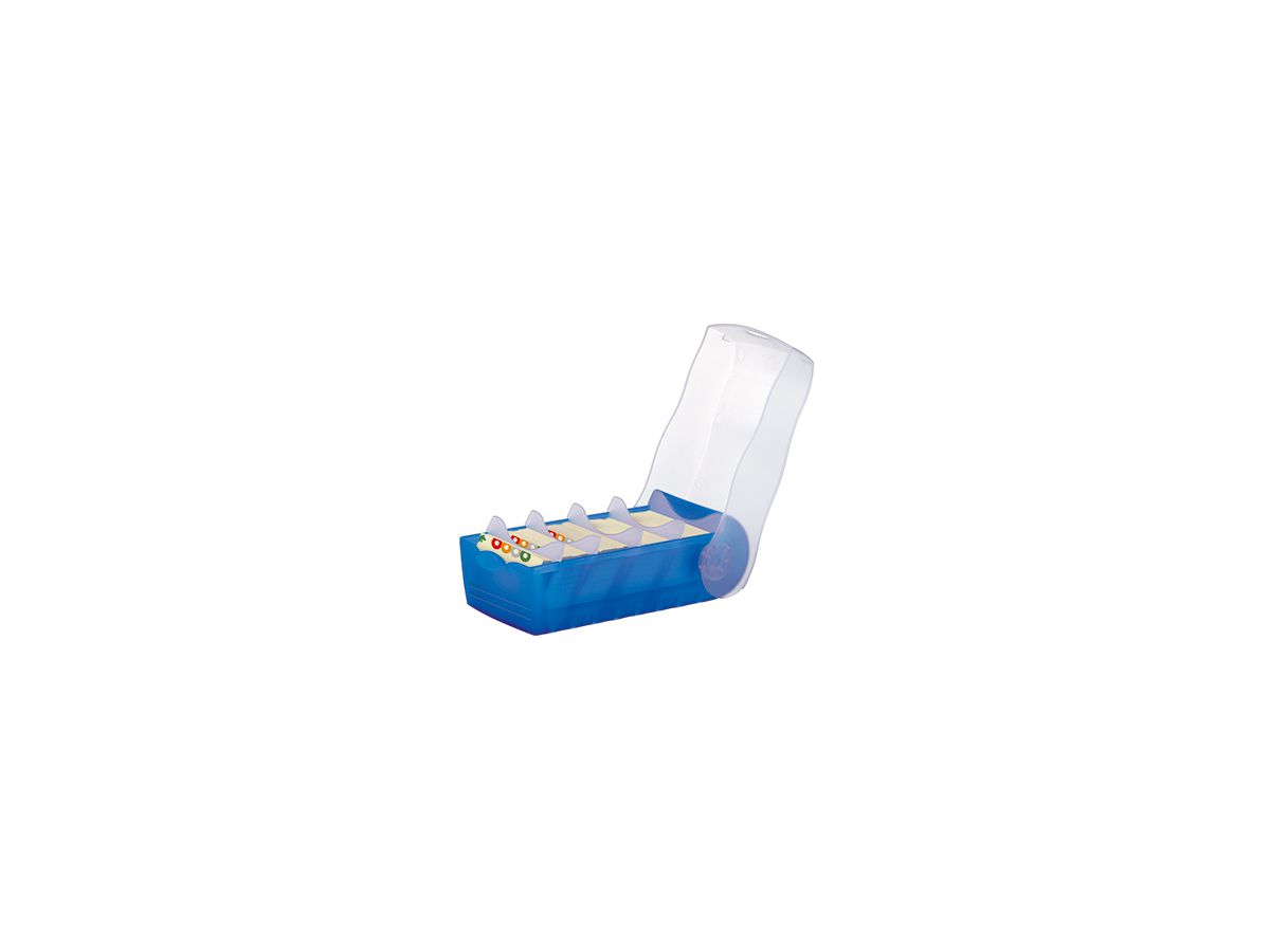 HAN Karteikasten CROCO 998-643 DIN A8 PP blau transluzent