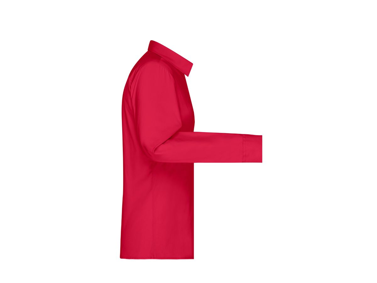 JN Ladies' Shirt Longsleeve Poplin JN677 red, Größe L