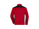 JN Herren-Strickfleece Jacke JN864 red-melange/black, Größe 6XL