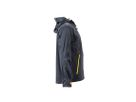 JN Mens Outdoor Jacket JN1098 100%PES, iron-grey/yellow, Größe 2XL