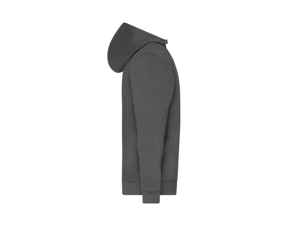 JN BIO Workwear-Half Zip Hoody JN839 70%BW/30%PES dark-melange Gr. XS