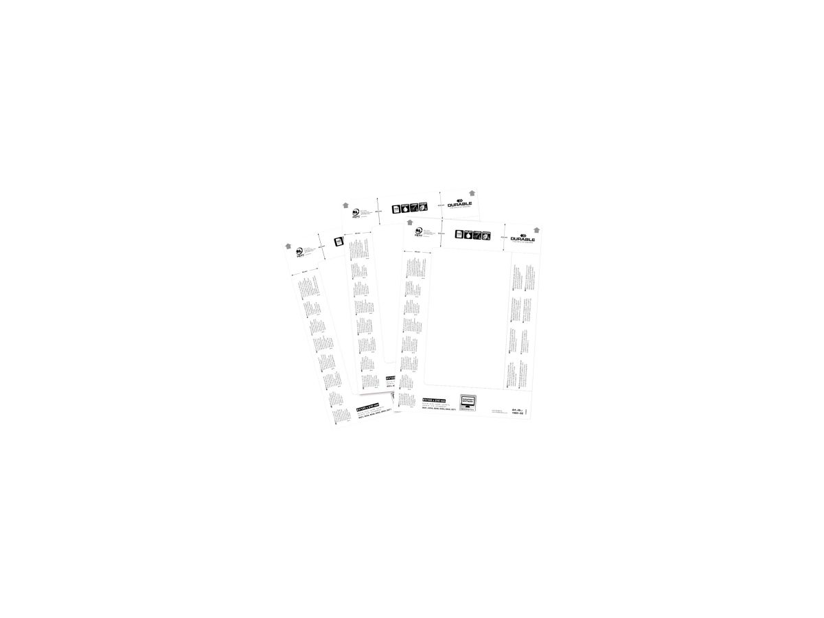 DURABLE Einsteckschild BADGEMAKER 146002 61x210mm weiß 20 St./Pack
