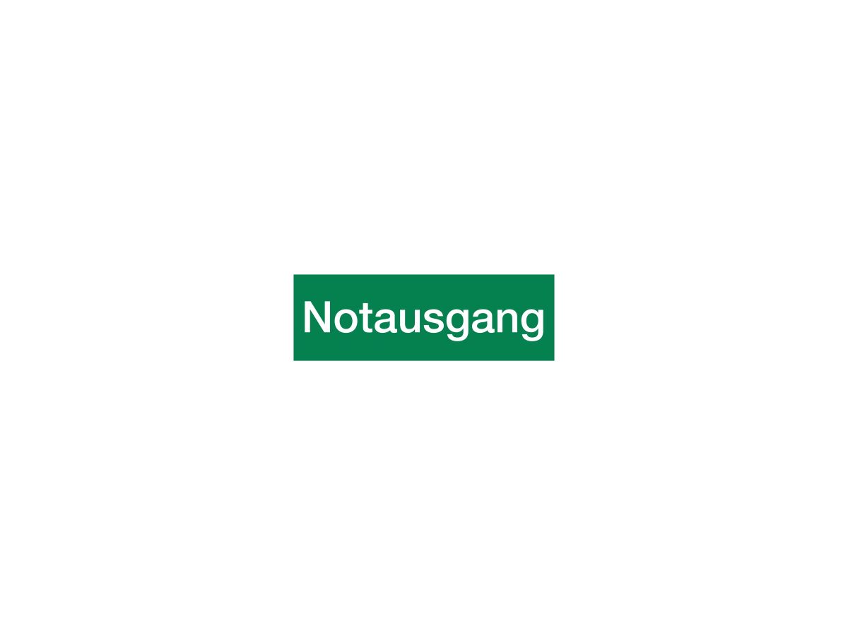 LimarLite Hinweisschild Folie-PVC Notausgang langnachleuch 297x105mm