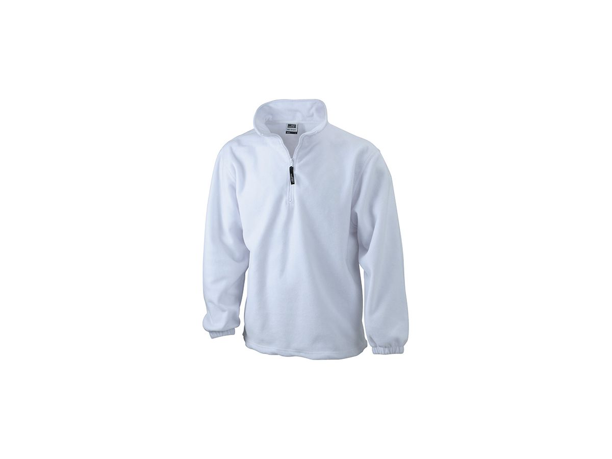 JN Half-Zip Fleece JN043 100%PES, white, Größe L