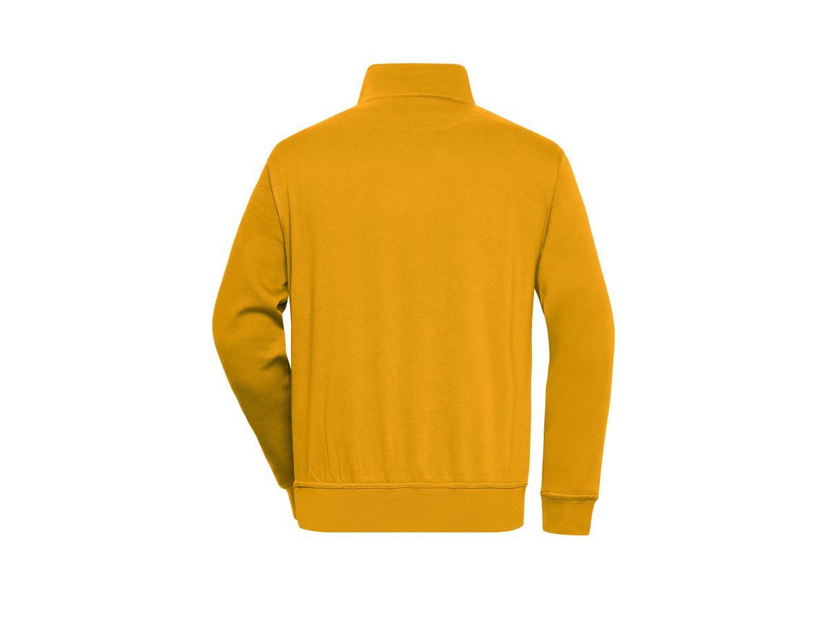 JN Workwear Half Zip Sweat JN831 70%BW/30%PES, gold-yellow, Größe XL