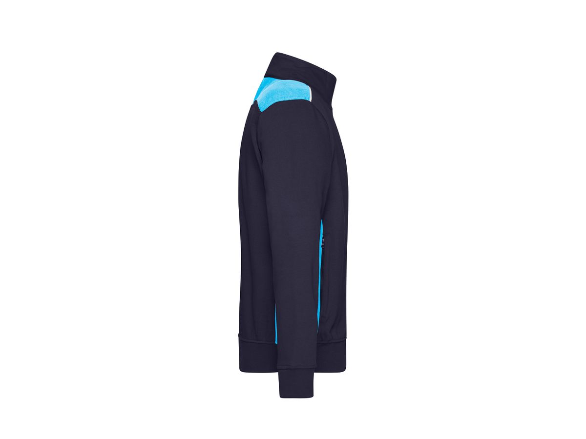 JN Herren Sweat-Jacke JN870 navy/turquoise, Größe XS