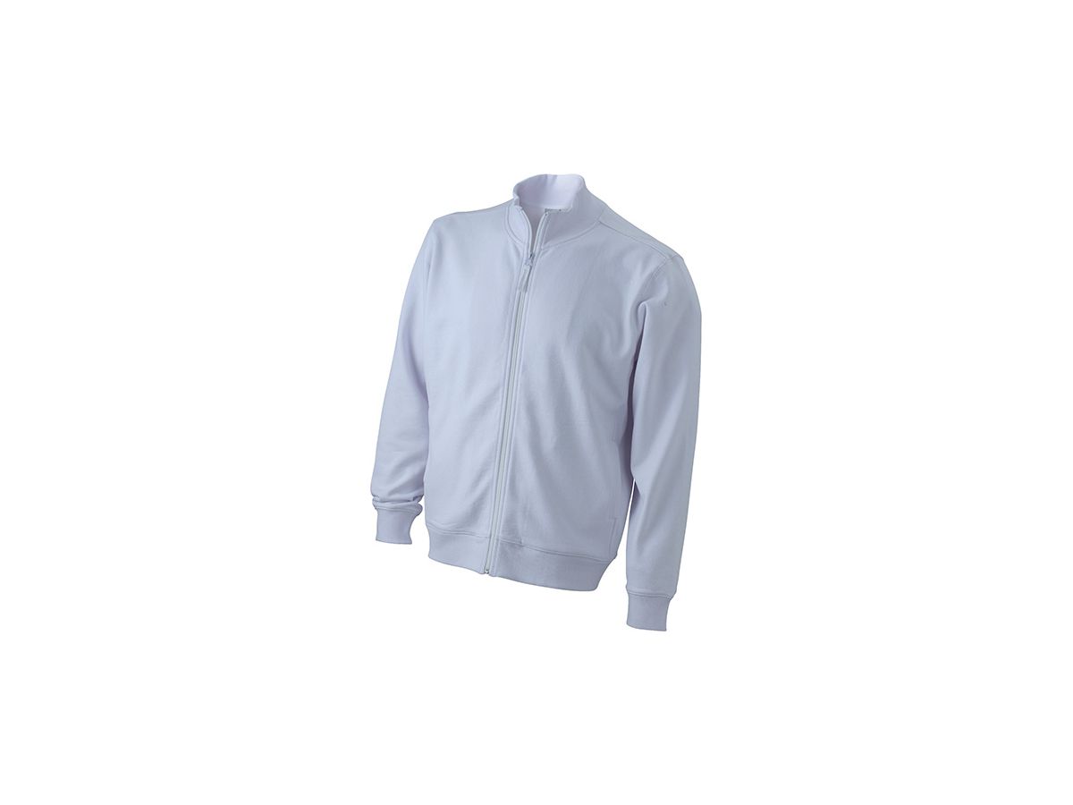 JN Sweat Jacket JN058 100%BW, white, Größe 2XL
