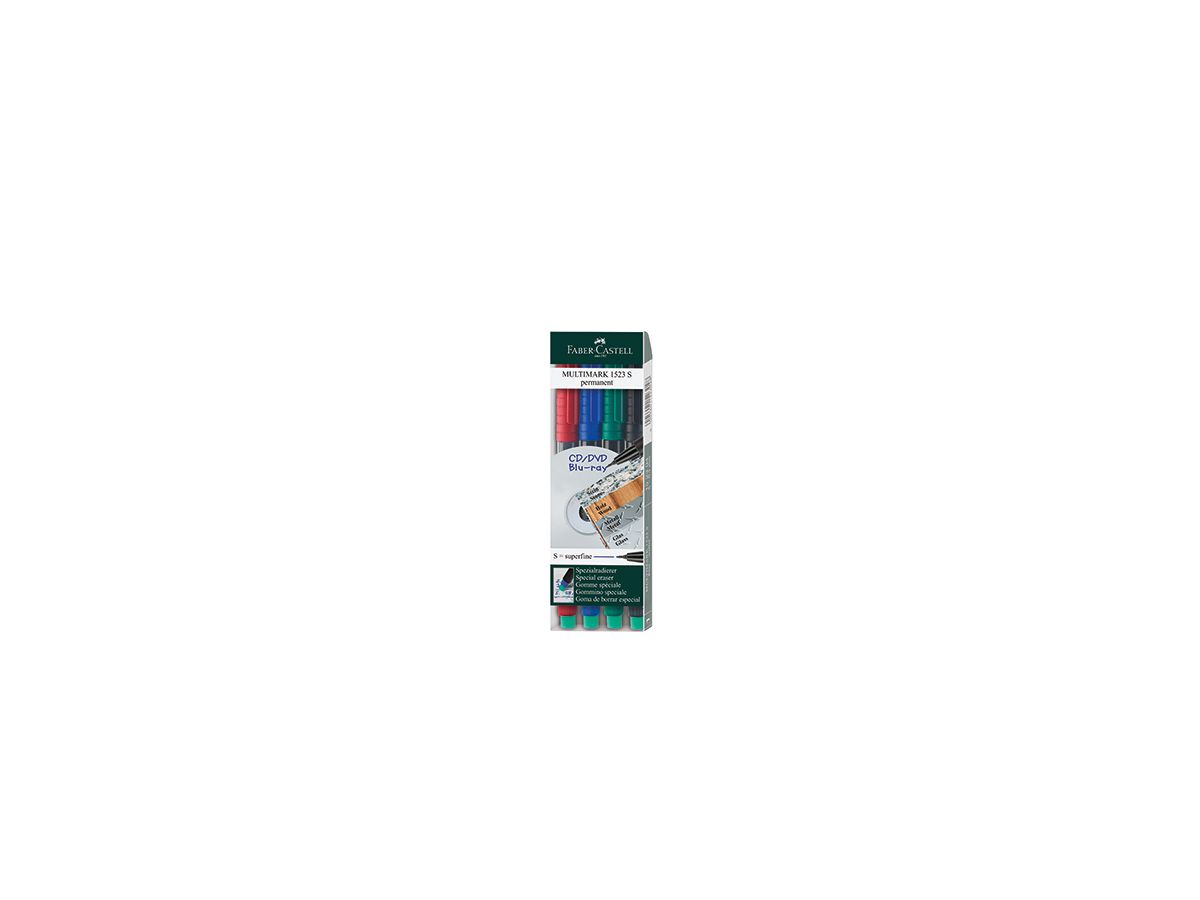 Faber Castell CD DVD-Marker MULTIMARK 152304 0,4mm 4 St./Pack.
