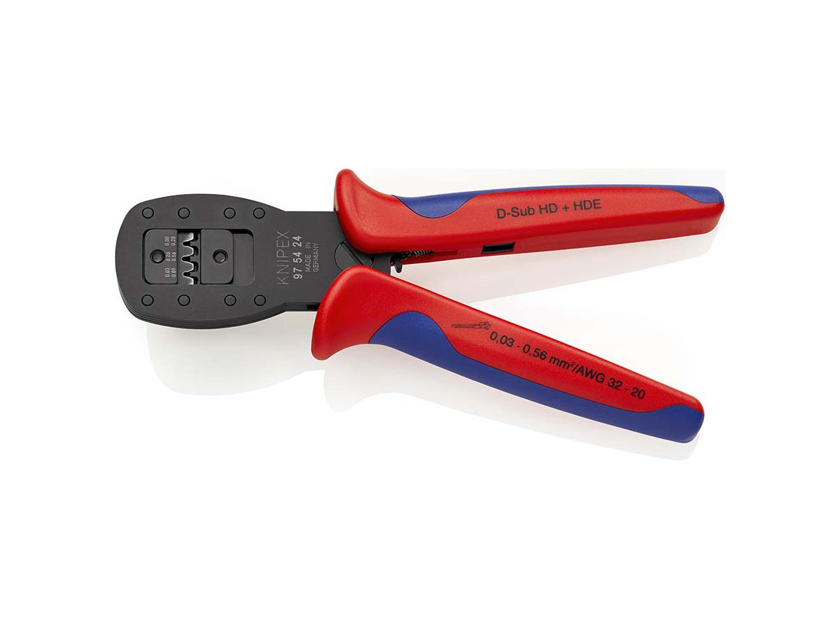KNIPEX 97 54 24 Crimpzange f. Miniaturstecker Parallelcrimp brü 190 mm
