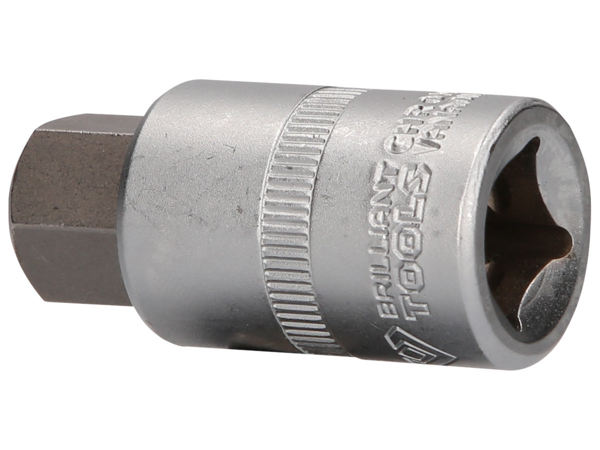 BRILLIANT TOOLS 1/2" Innen-6-Kant Schraubendreher-Einsatz, 55mm, 17mm