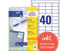 Avery Zweckform Universaletikett 4780 48,5x25,4mm ws 1.000 St./Pack.