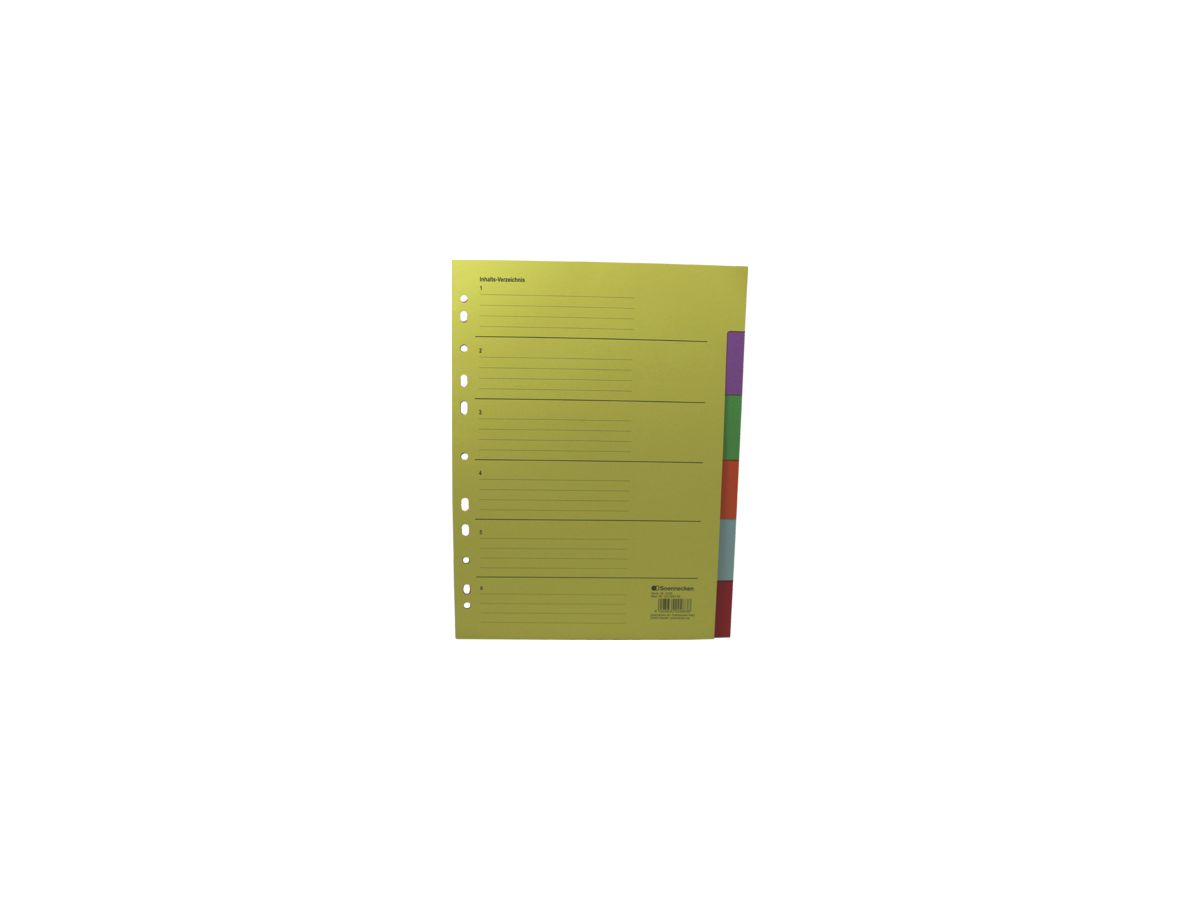 Soennecken Register 1528 DIN A4 blanko volle Höhe Recycling farbig