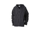 JN Hooded Jacket Junior JN059K 100%BW, black, Größe M