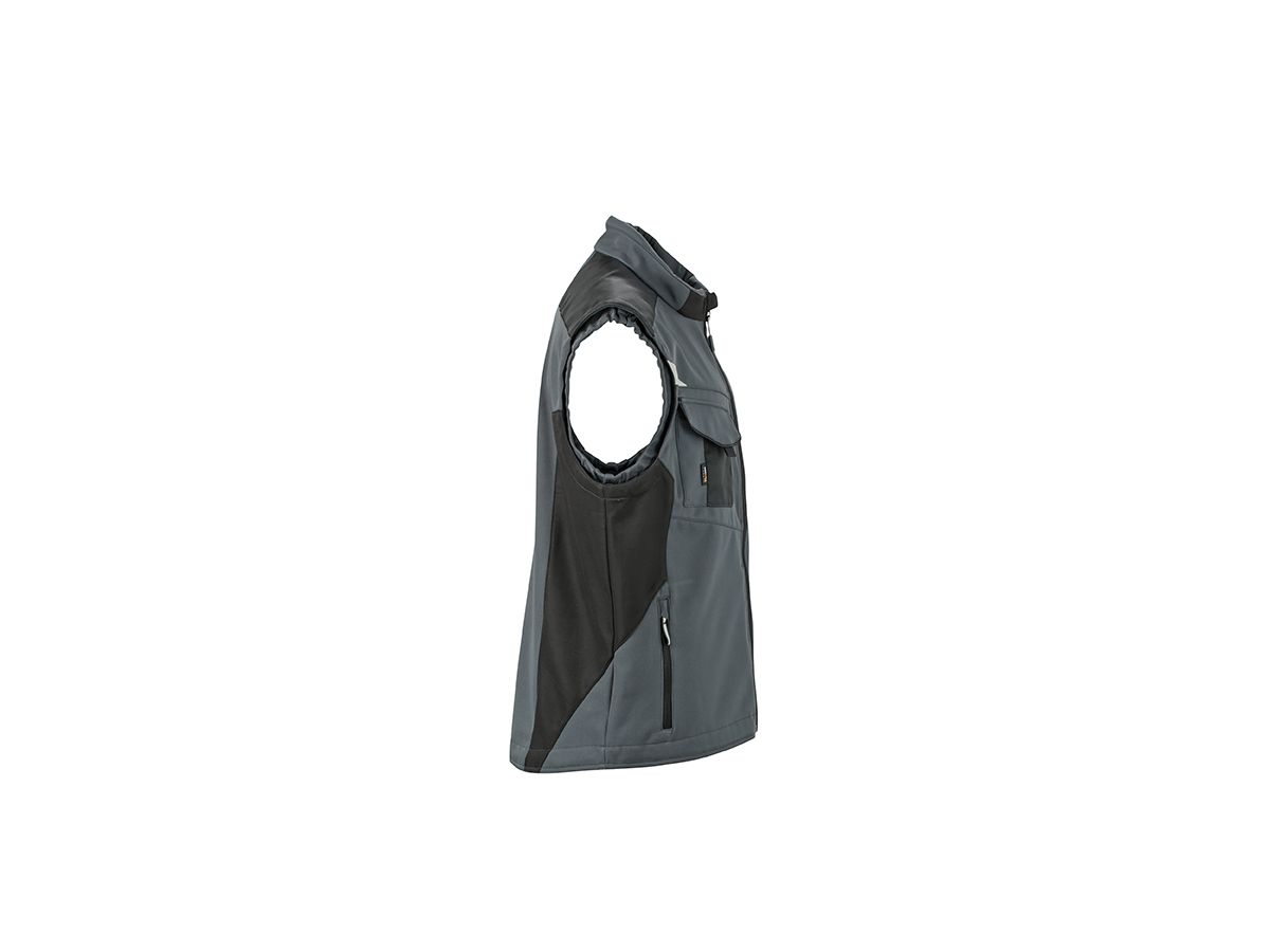 JN Workwear Softshell Vest JN845 100%PES, carbon/black, Größe 3XL
