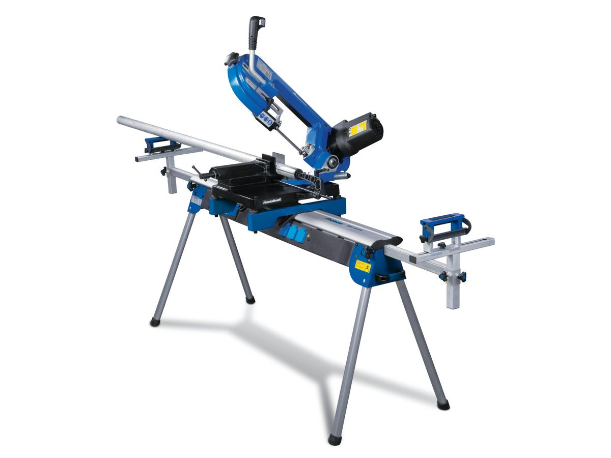 METALLKRAFT Metallbandsäge MBS 125 im Set mit Untergestell UWT3200