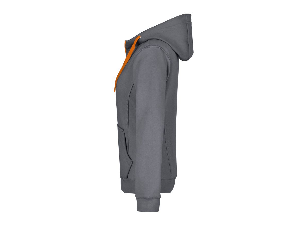 JN Ladies Doubleface Jacket JN354 55%PES/45%BW, carbon/orange, Größe XL