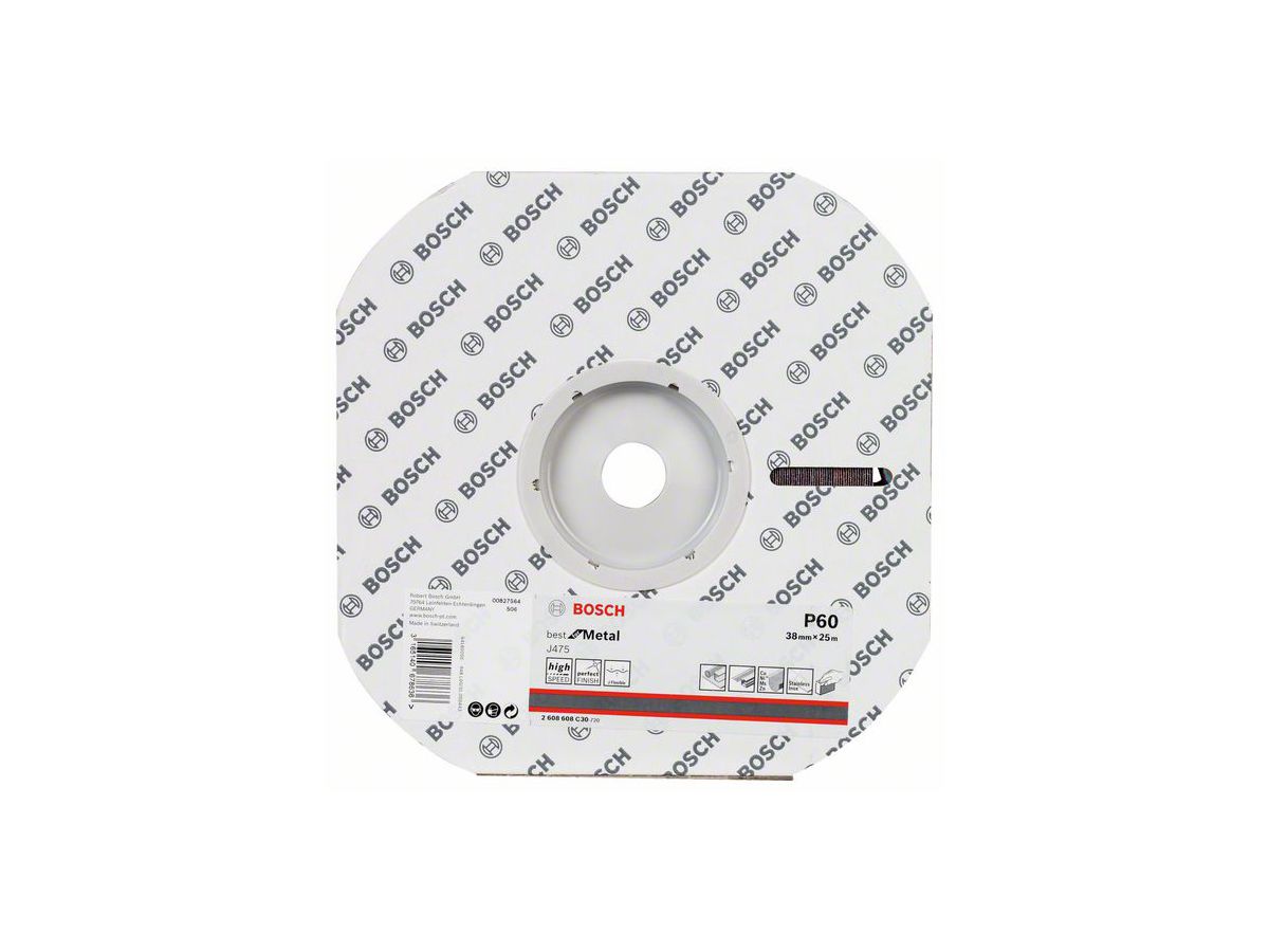 BOSCH Schleifblatt J475 Best for Metal 38 mmx25 m, K 60