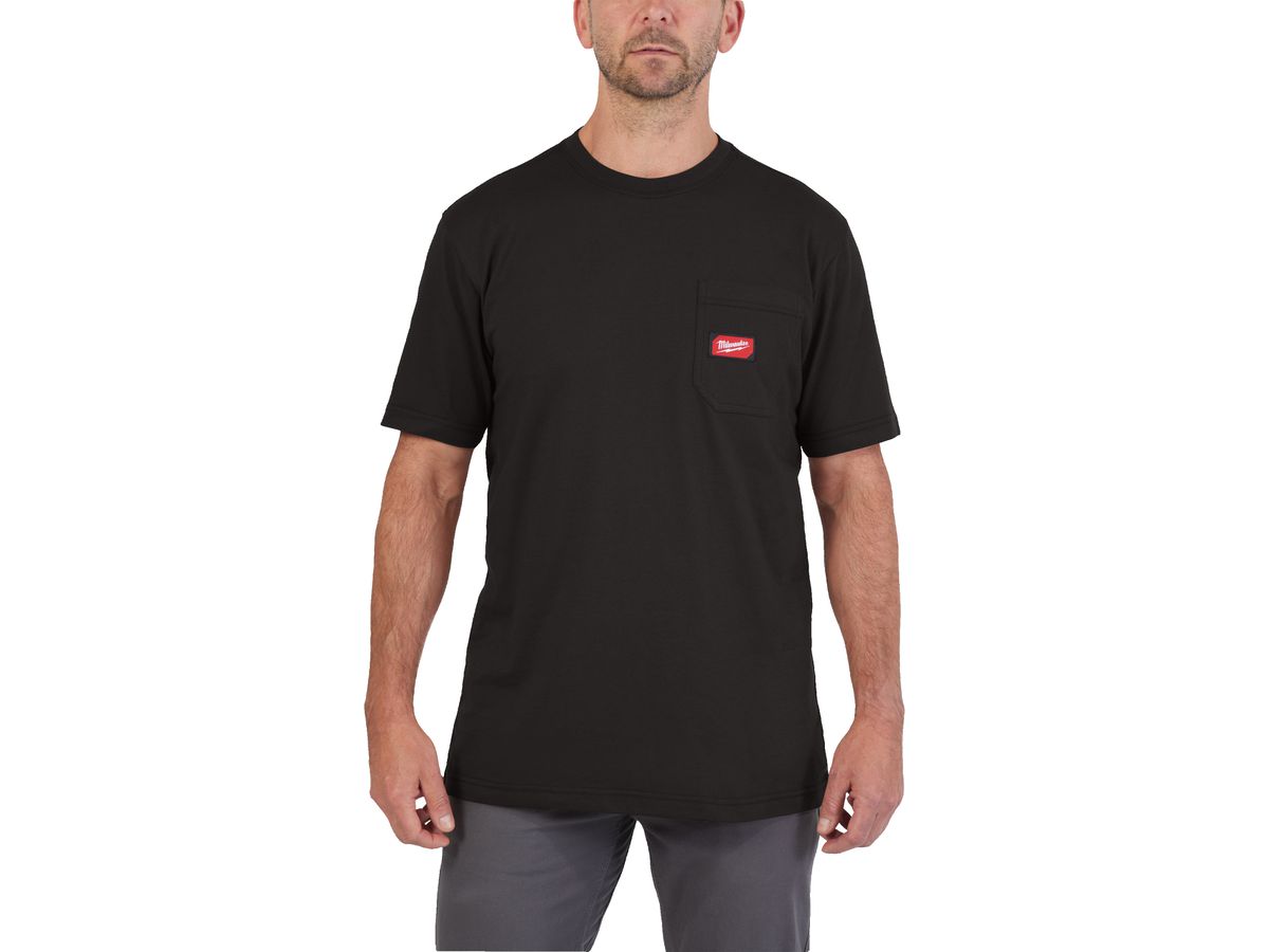 MILWAUKEE Arbeits-T-Shirt mit UV-Schutz WTSSBL-XL schwarz