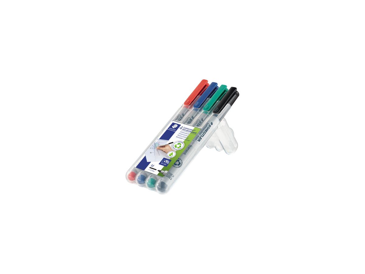 STAEDTLER Folienschreiber Lumocolor 315 WP4 1mm sortiert 4 St./Pack.
