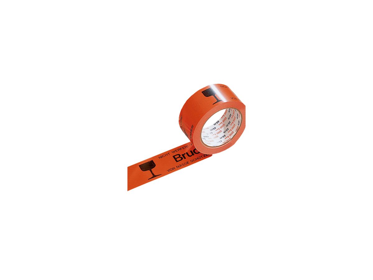 Signalklebeband Bruchgefahr 50mmx66m orange