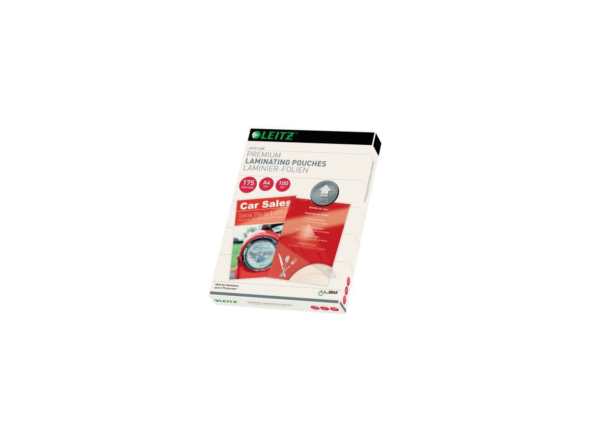 Leitz Laminierfolie A4 UDT 74830000 175mic glasklar 100 St./Pack.