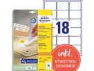 Avery Zweckform Etikett L6025REV-25 63,5x46,6mm weiß 450 St./Pack.