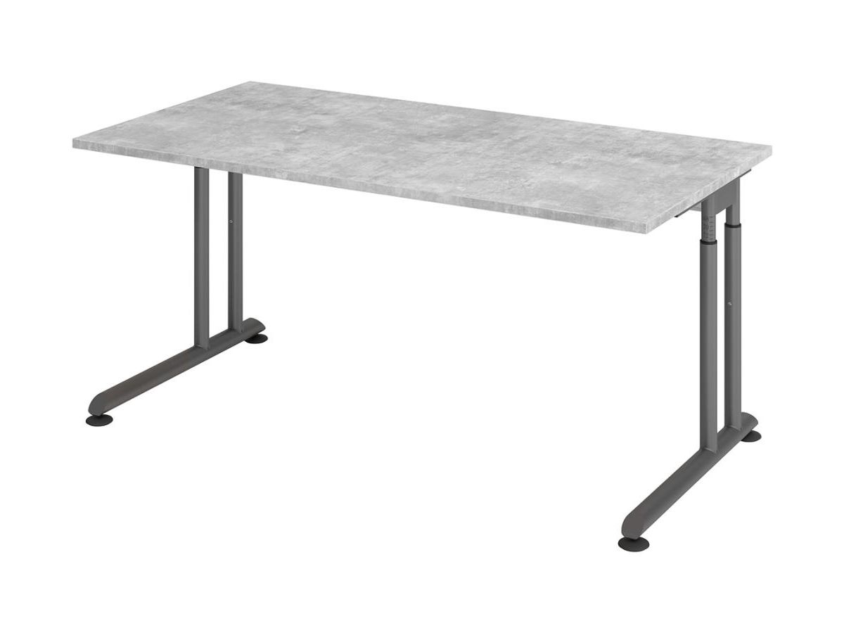 Schreibtisch C-Fuß 1600x800 mm Beton