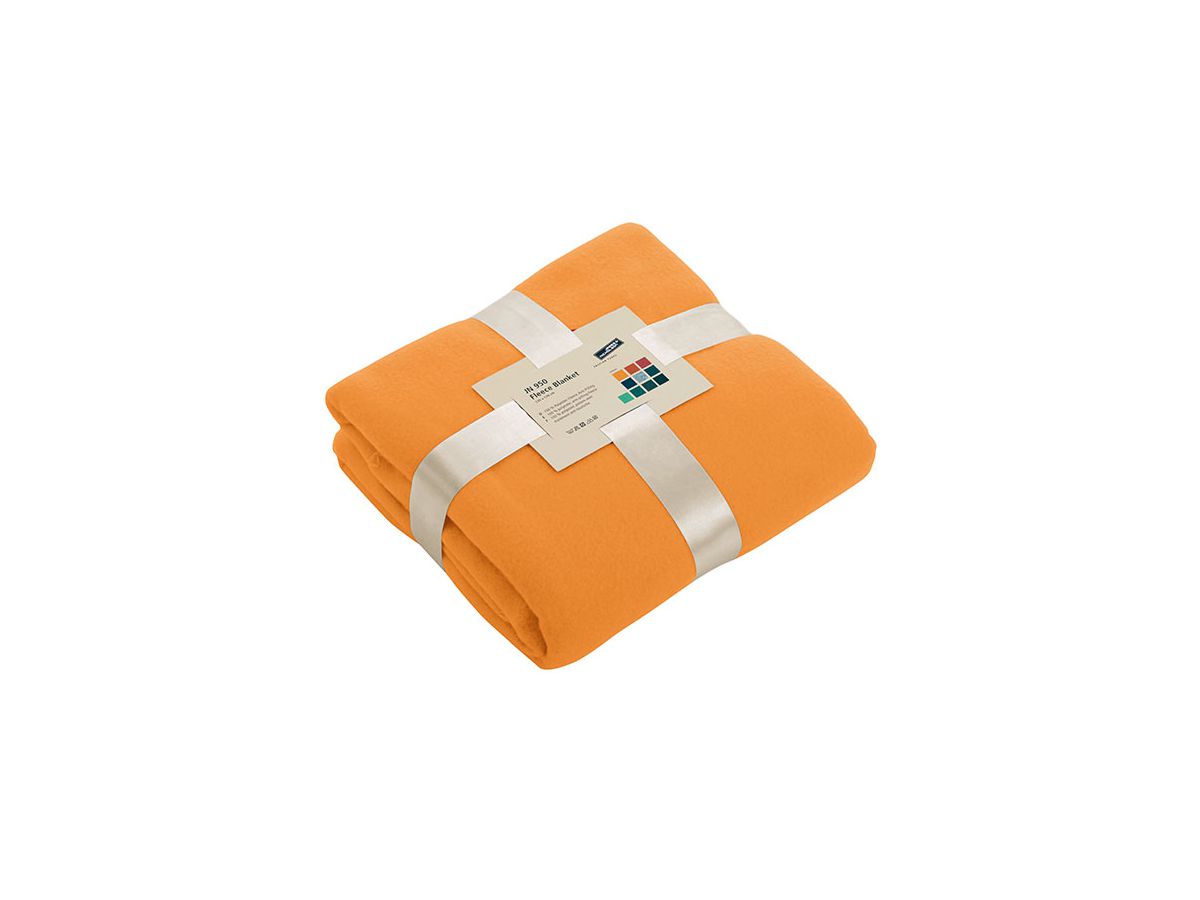 JN Fleece Blanket JN950 100%PES, orange, Größe one size
