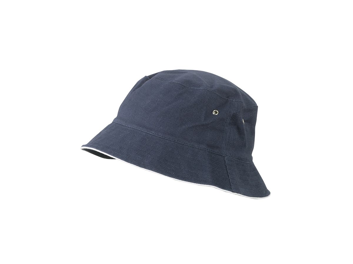 mb Fisherman Piping Hat for Kids MB013 100%BW, navy/white, Größe one size