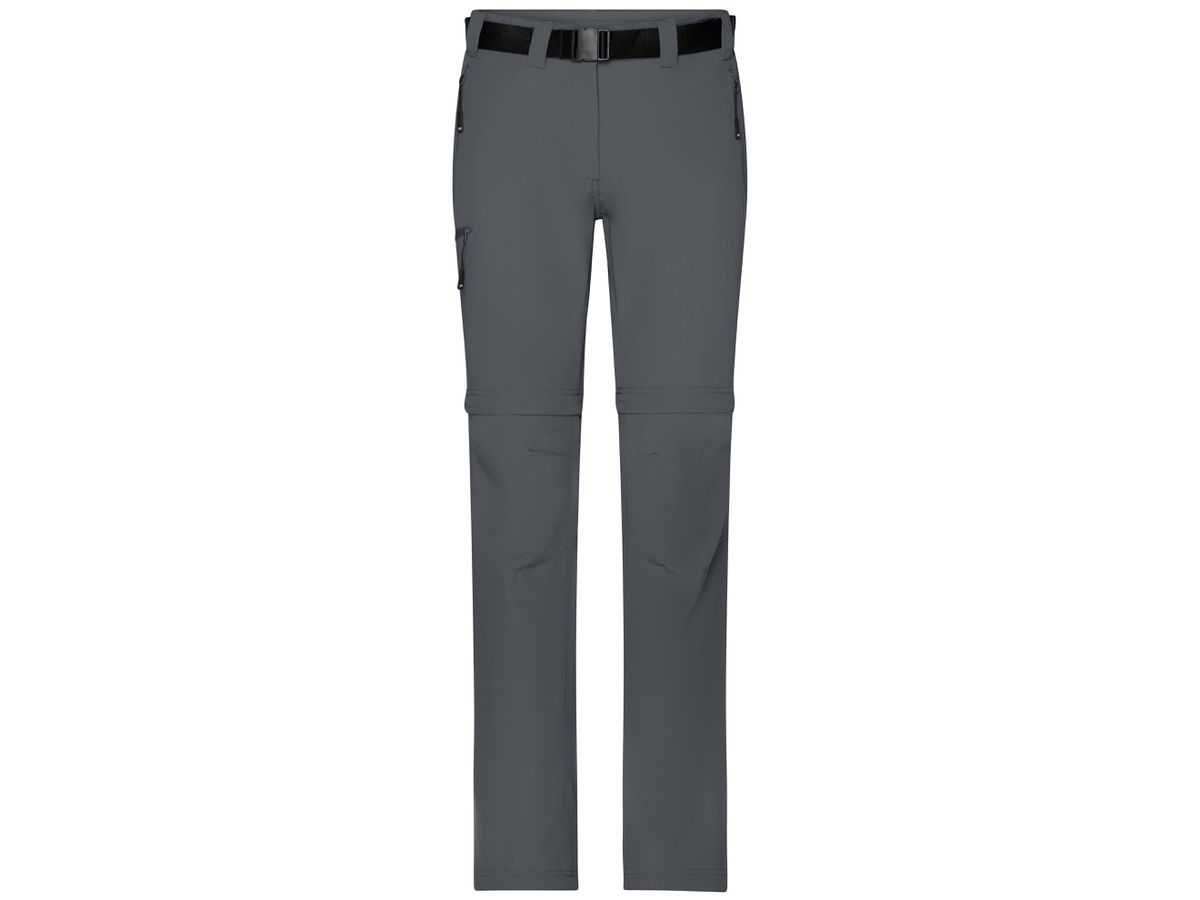 JN Ladies' Zip-Off Trekking Pants JN1201 carbon, Größe XS