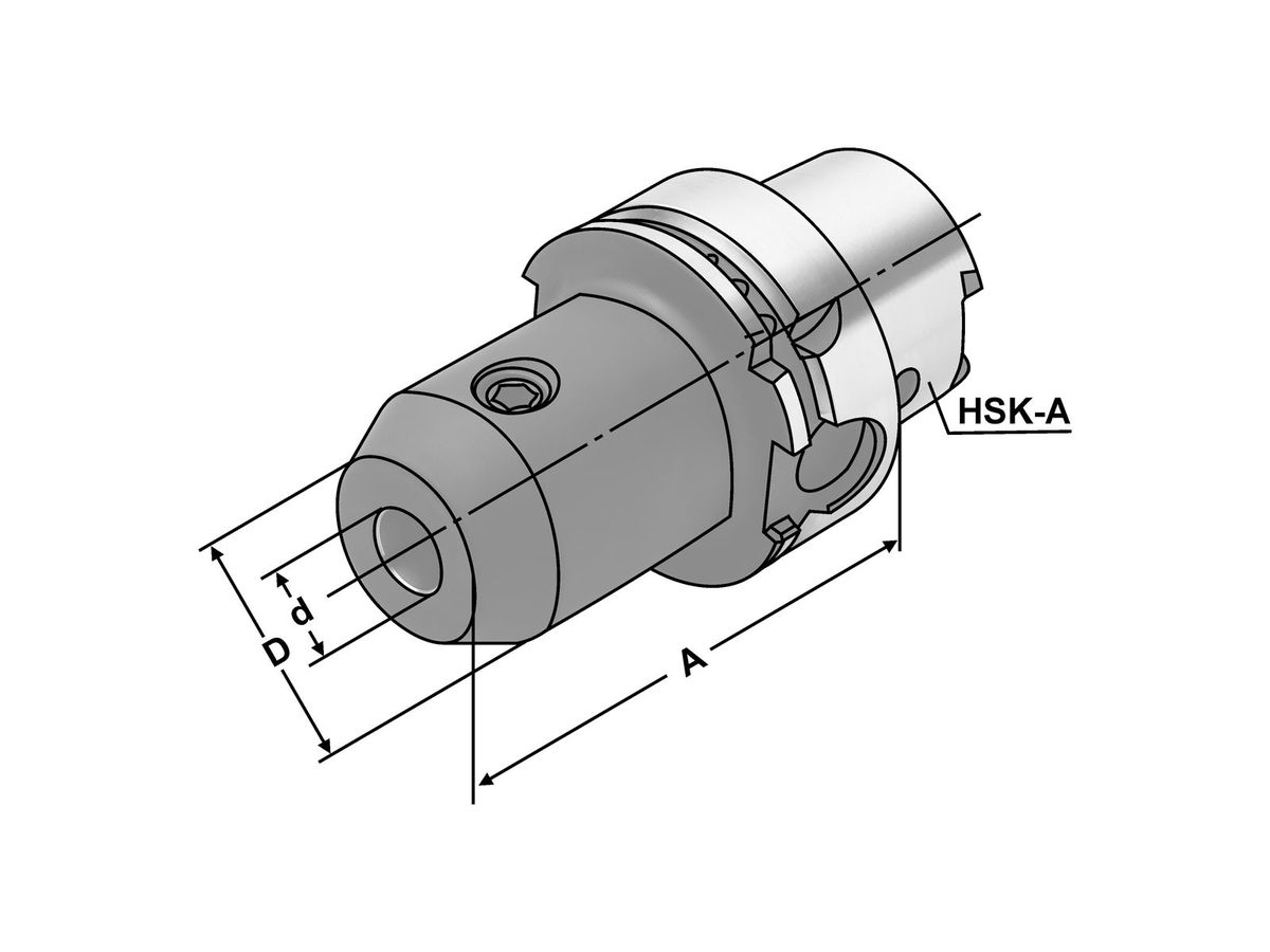 Weldon Aufnahme HSK-A63 D=6mm L=100mm A63.04.06.1