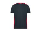 JN Herren Workwear  T-Shirt JN860 carbon/red, Größe XS